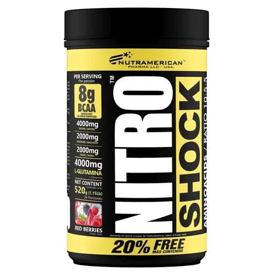 NITRO SHOCK 22 SERVICIOS 405 GRAMOS FRUTOS ROJOS, vista principal