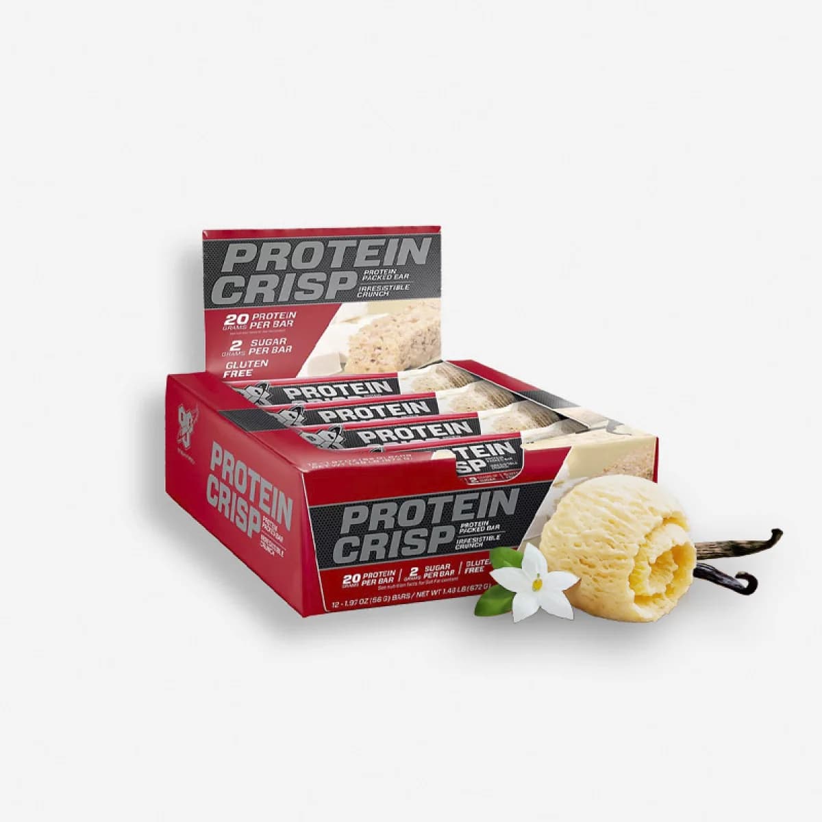 CAJA PROTEIN CRISP X12 UNIDADES VAINILLA MARSMALLOW, vista principal