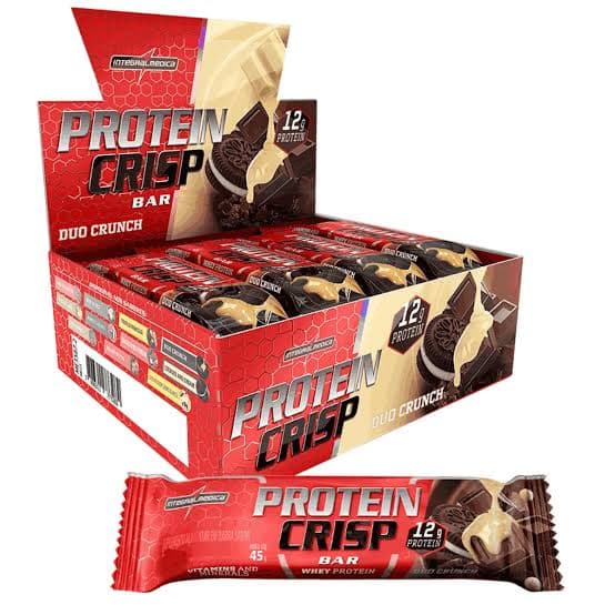 CAJA PROTEIN CRISP BAR X12 UNIDADES DUO CRUNCH PEANUT BUTTER COOKIES & CREAM BROWNIE, vista principal