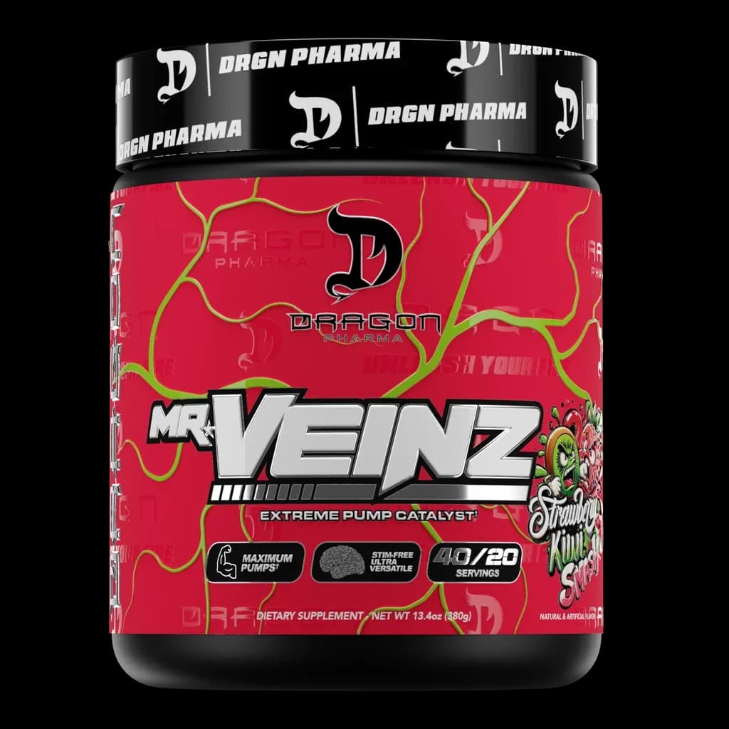 MR. VEINZ PRE-WORKOUT NO STIM 40 SERVICIOS STRAWBERRY KIWI GRAPE MANIC MANGO PINEAPPLE ORANGE, vista principal