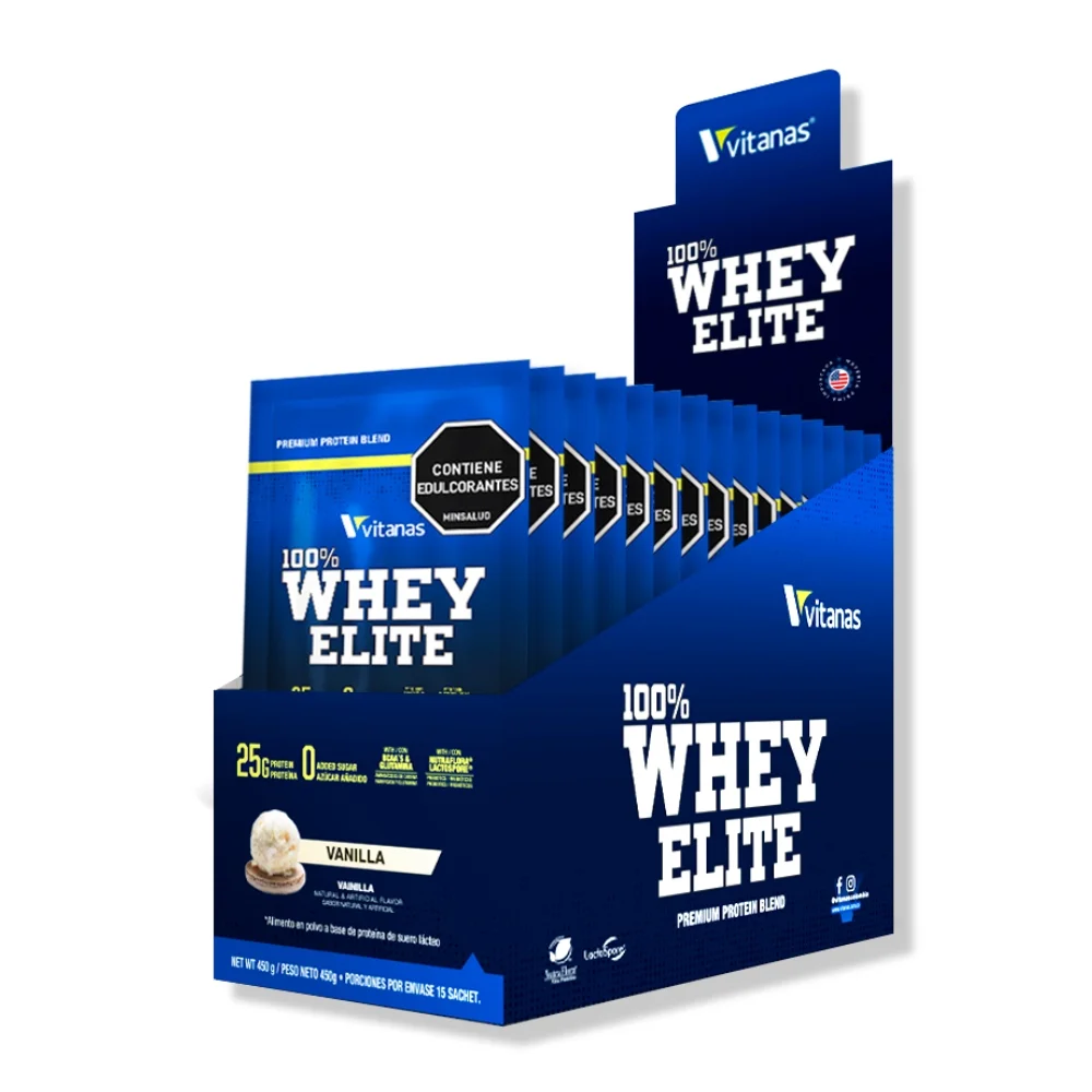 WHEY ELITE X15 SACHETS VAINILLA, vista principal