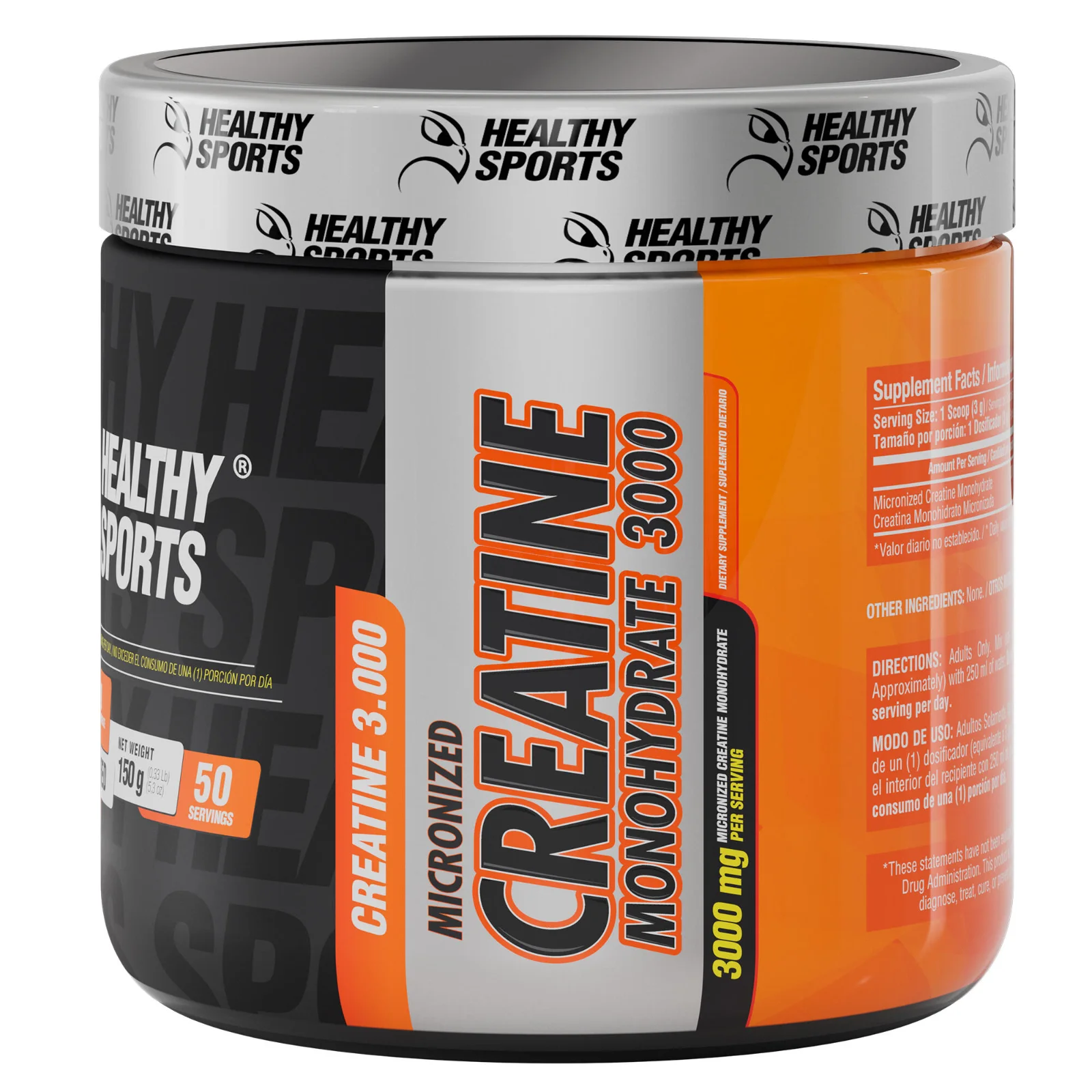 CREATINA HEALTHY 50 SERVICIOS 150 GRAMOS, vista principal
